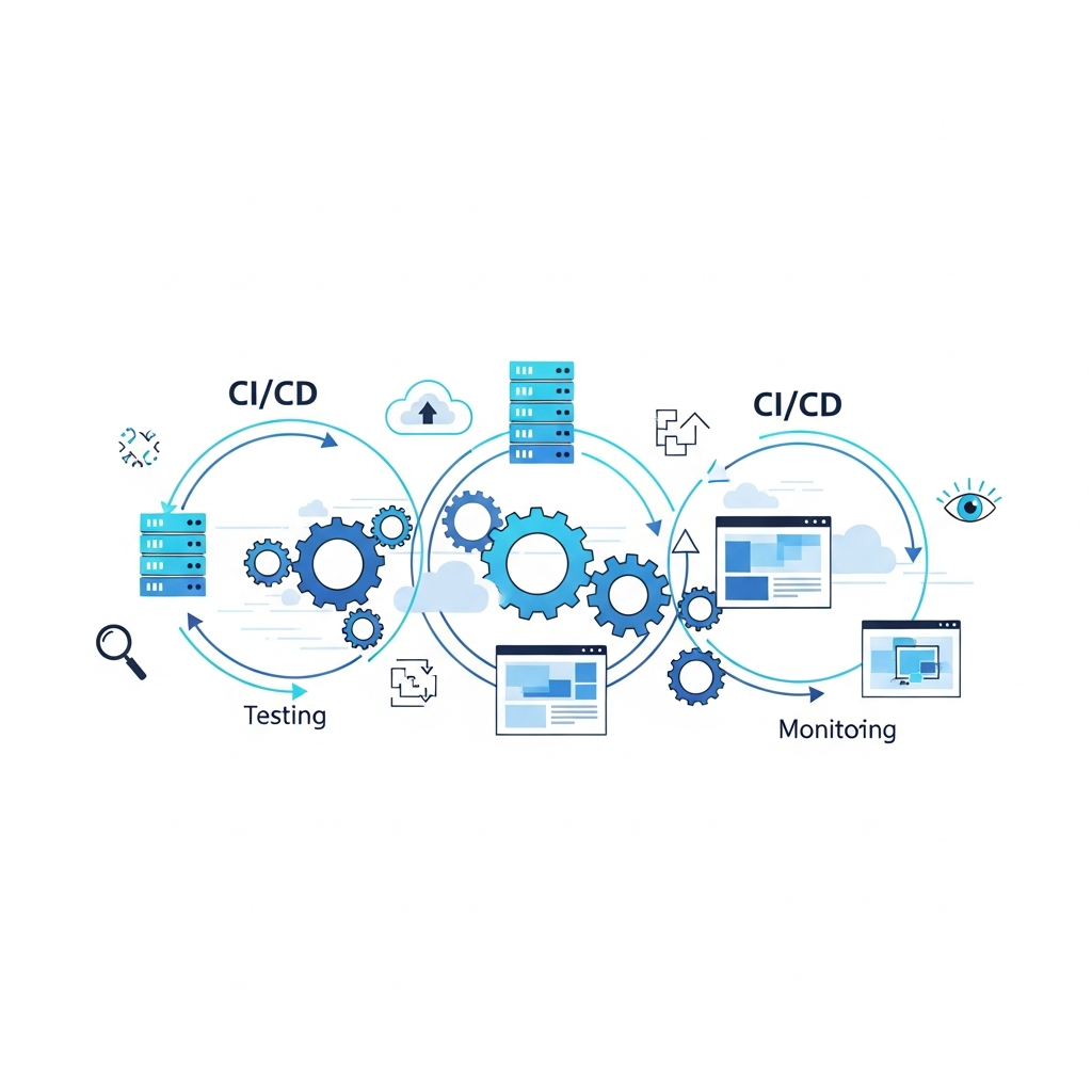 Automation-driven DevOps pipeline illustration